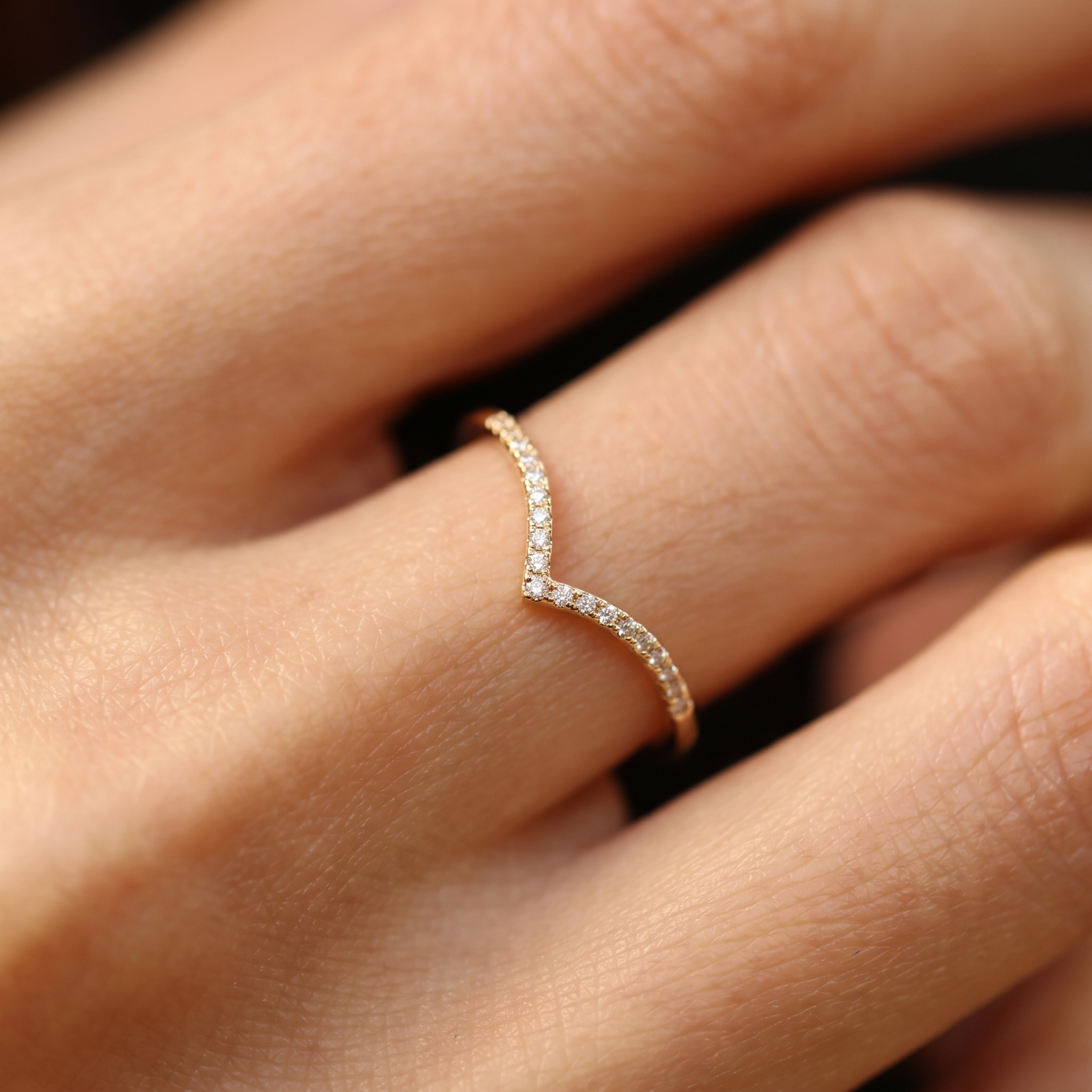 Diamond Chevron Ring
