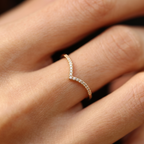 Diamond Chevron Ring