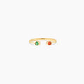 Personalized Dual Birthstone Open Ring