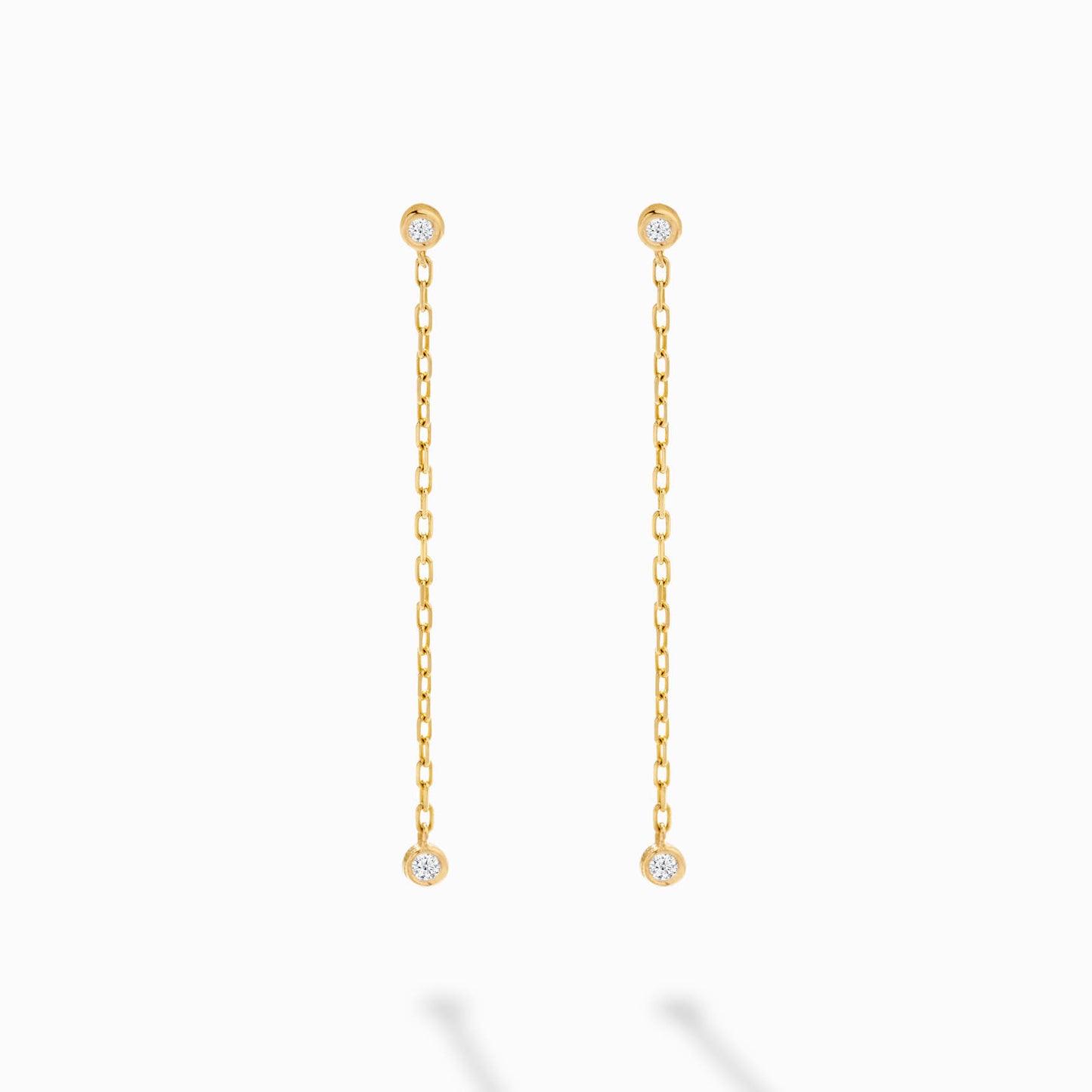 Diamonds by the Yard Drop Earrings in 14K Solid Gold