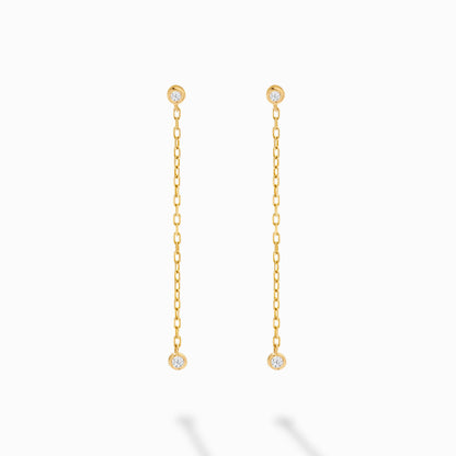 Diamonds by the Yard Drop Earrings in 14K Solid Gold