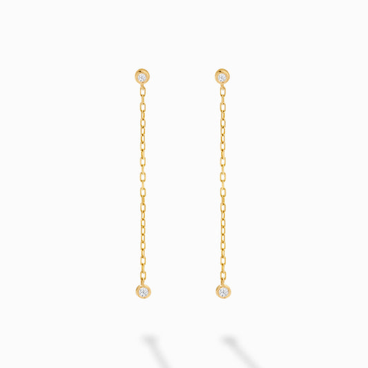 Diamonds by the Yard Drop Earrings in 14K Solid Gold