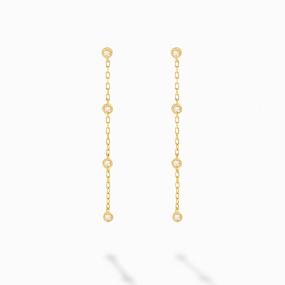 Diamonds by the Yard Drop Earrings in 14K Solid Gold