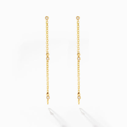 Diamonds and Beads by the Yard Drop Earrings in 14K Solid Gold