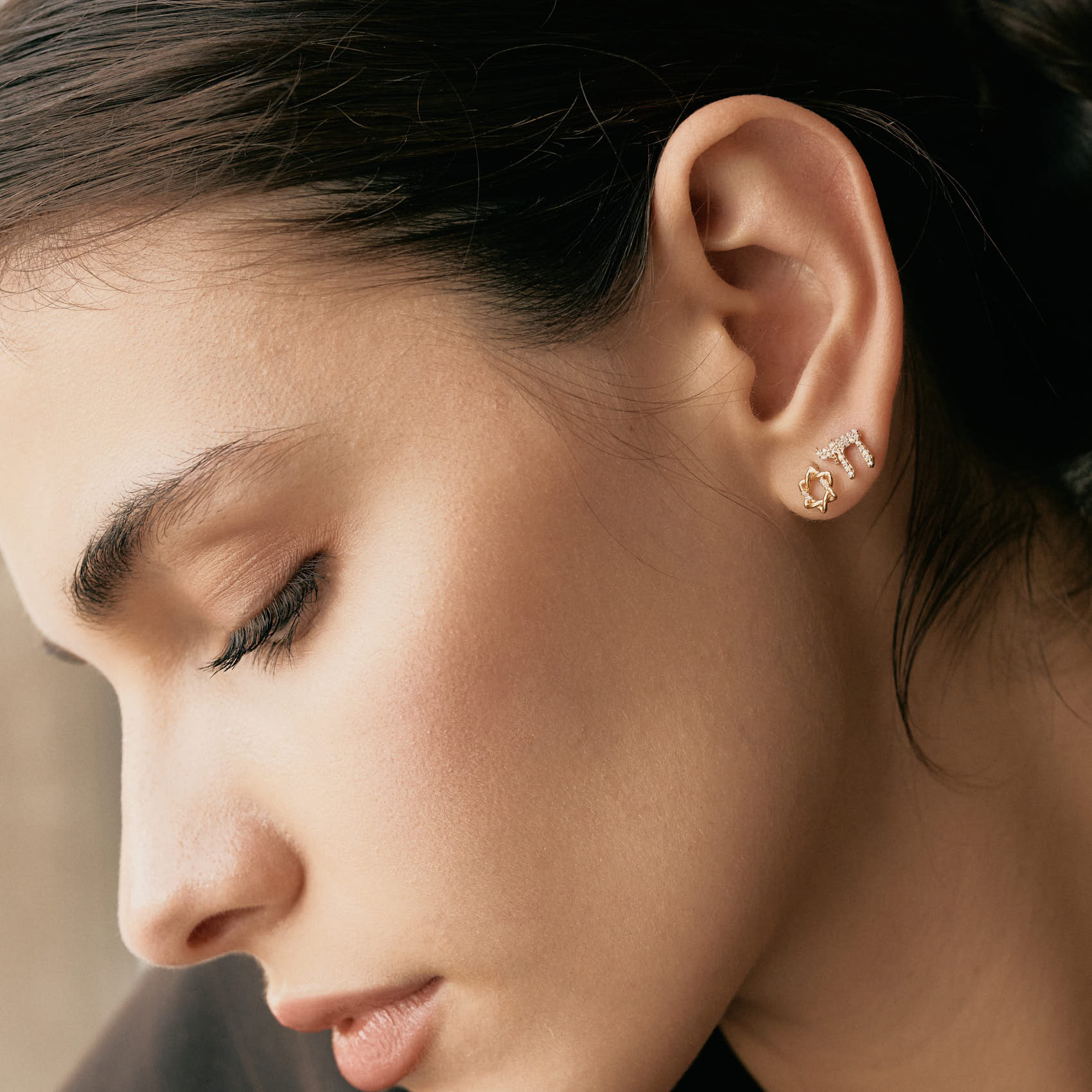 Diamond Horseshoe Earrings