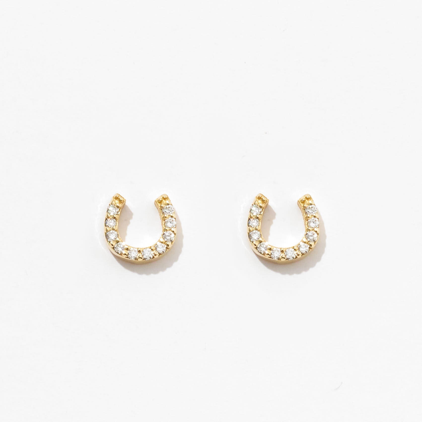 Diamond Horseshoe Earrings