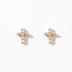 Diamond Cross Earrings