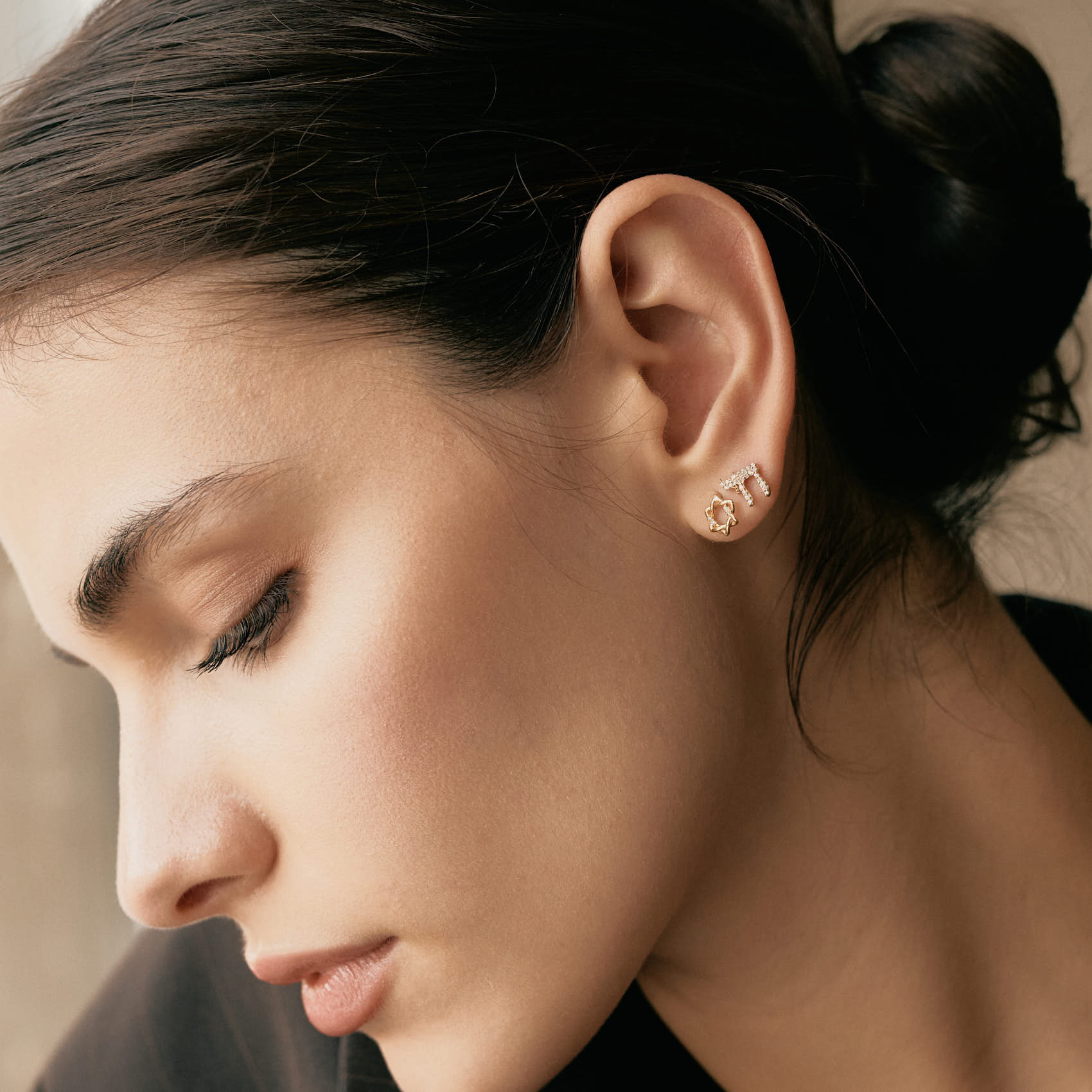 Diamond Chai Earrings