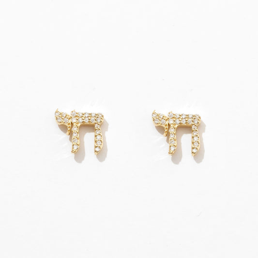 Diamond Chai Earrings