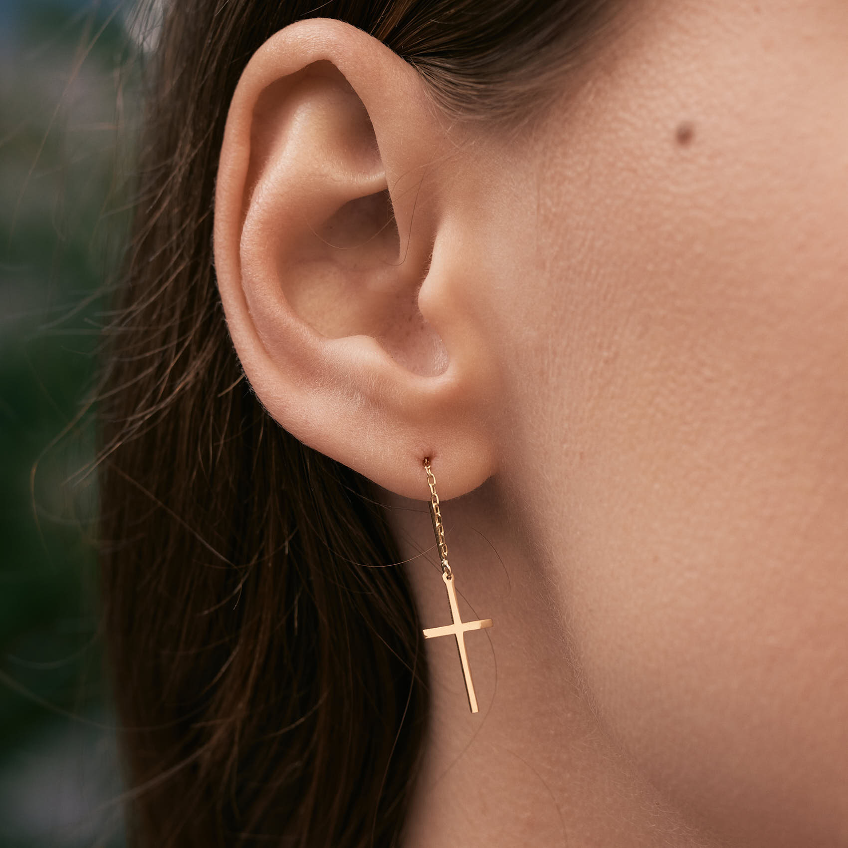 Cross Drop Dangle Earrings