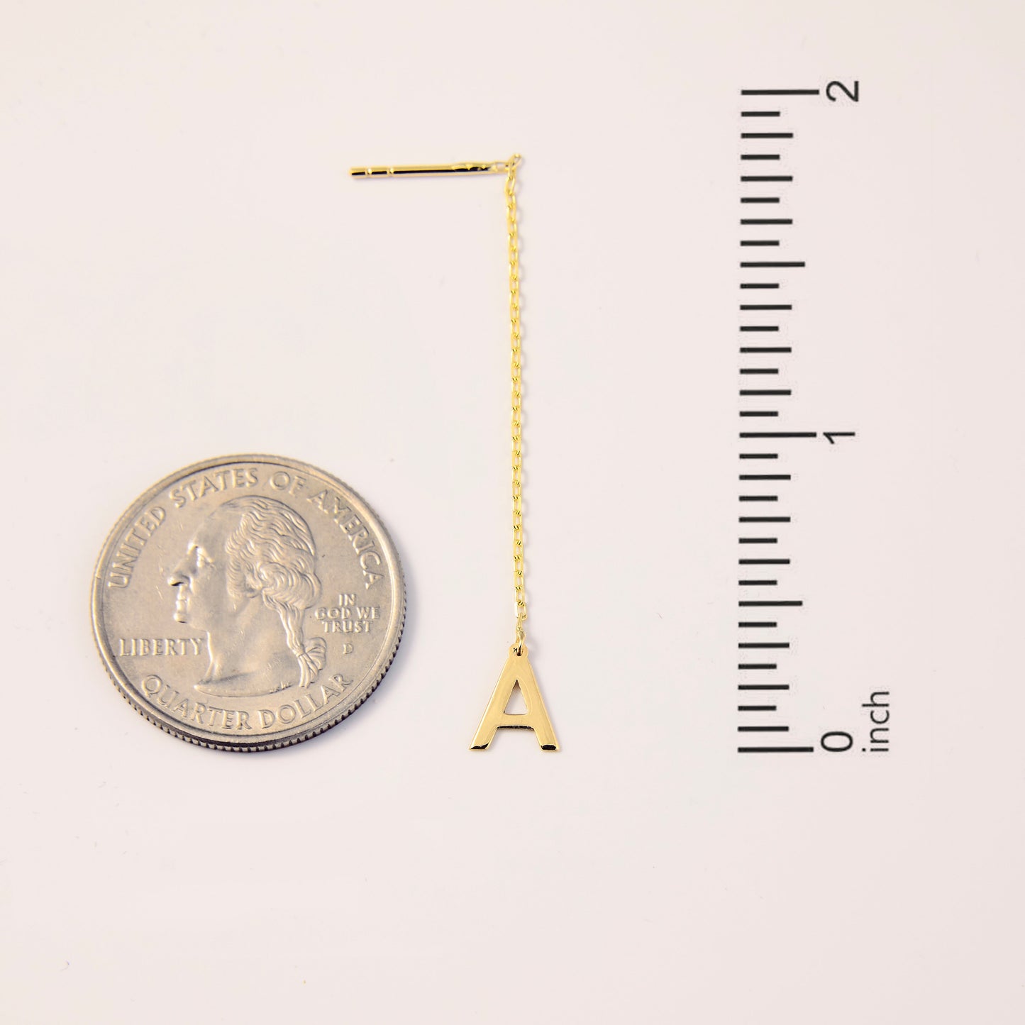 Initial Threader Earrings