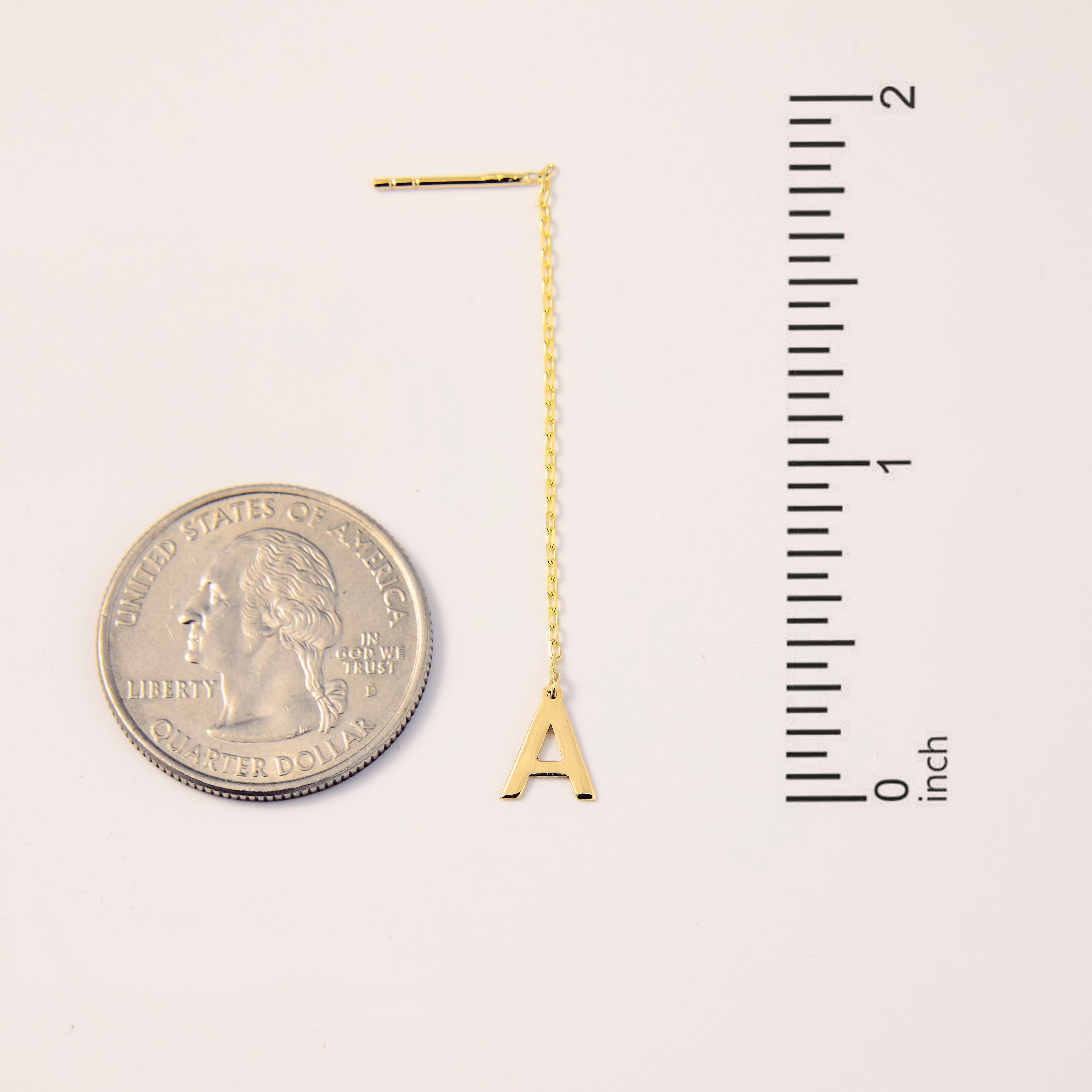 Initial Threader Earrings