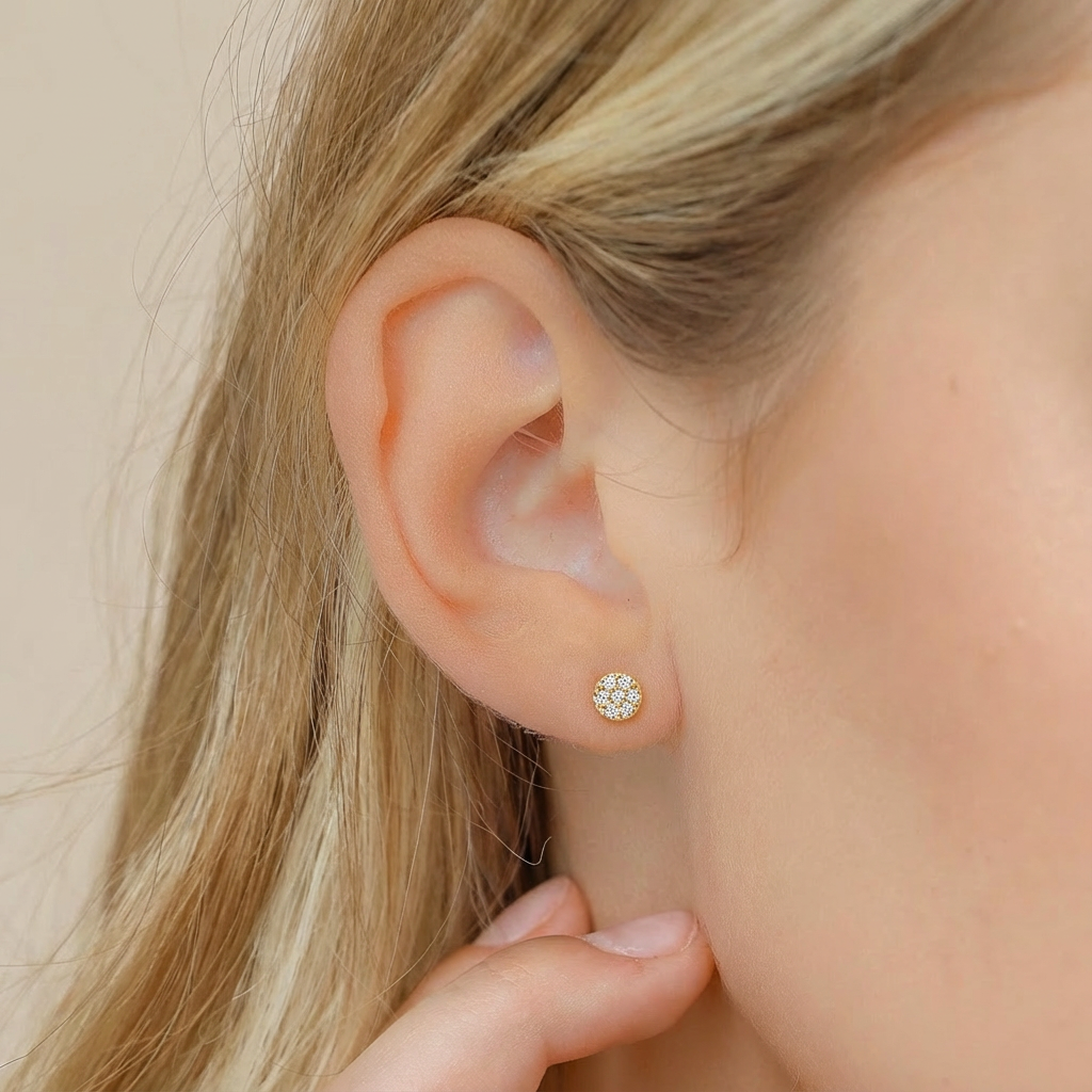 Dainty Diamond Cluster Earrings