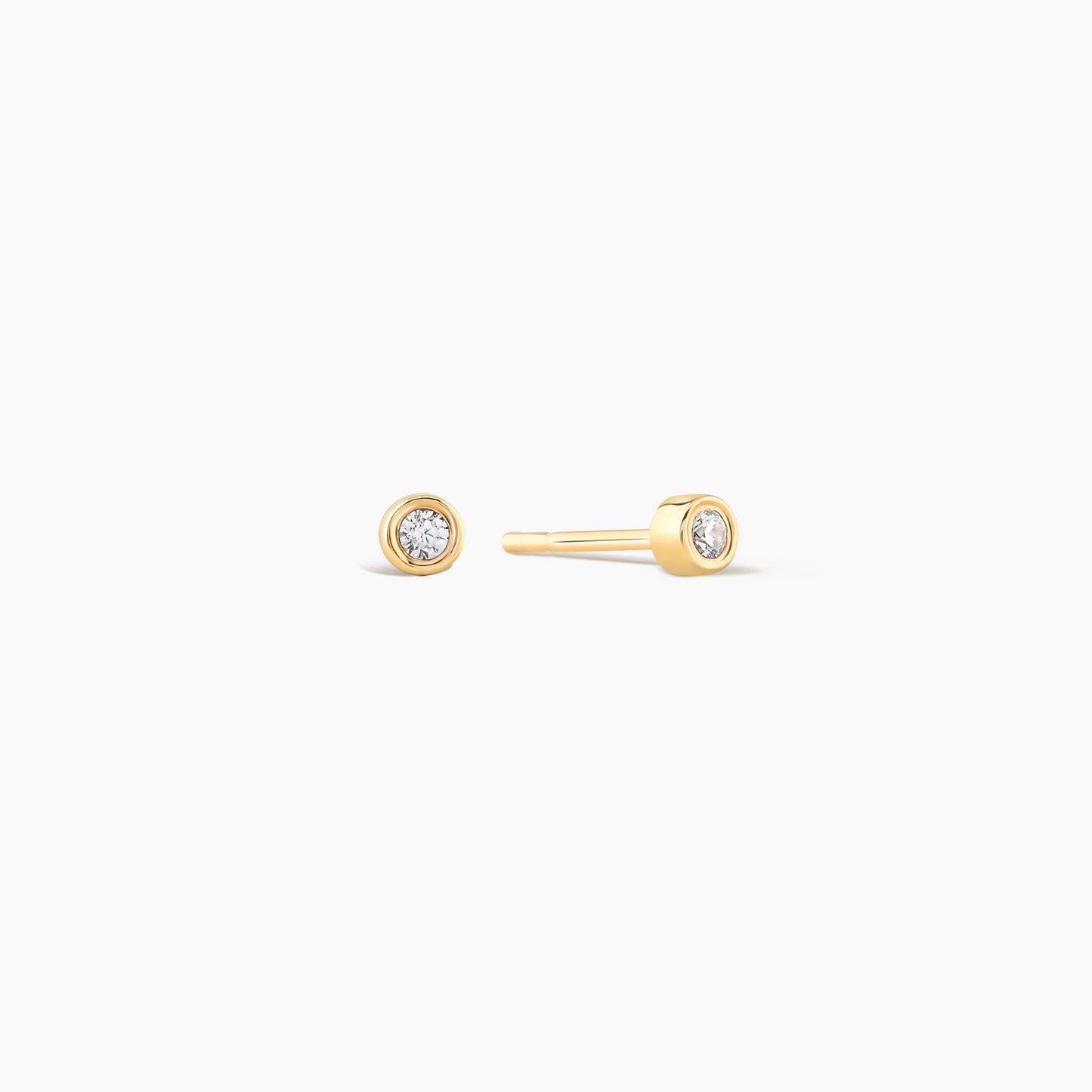 Dainty 0.20 ct Diamond Bezel-Set Earrings