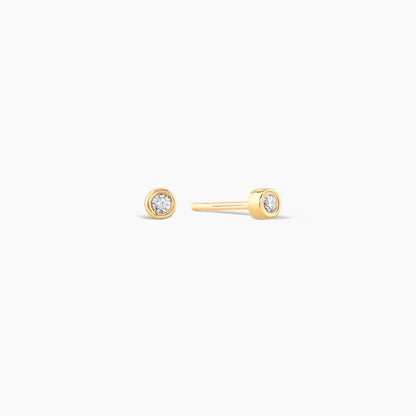 Dainty 0.20 ct Diamond Bezel-Set Earrings