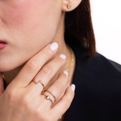 Tiny Heart Stud Earrings