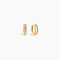 Dainty Diamond Paperclip Hoop Earrings