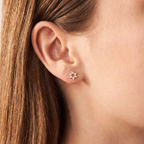 Dainty Diamond Star of David Stud Earrings
