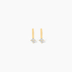 Diamond Star Drop Earrings