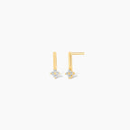 Diamond Star Drop Earrings