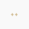 Dainty Diamond Pave Four Point Star Earrings