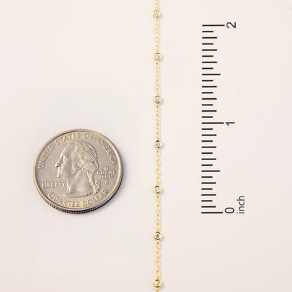 Bezel Diamond Station Bracelet