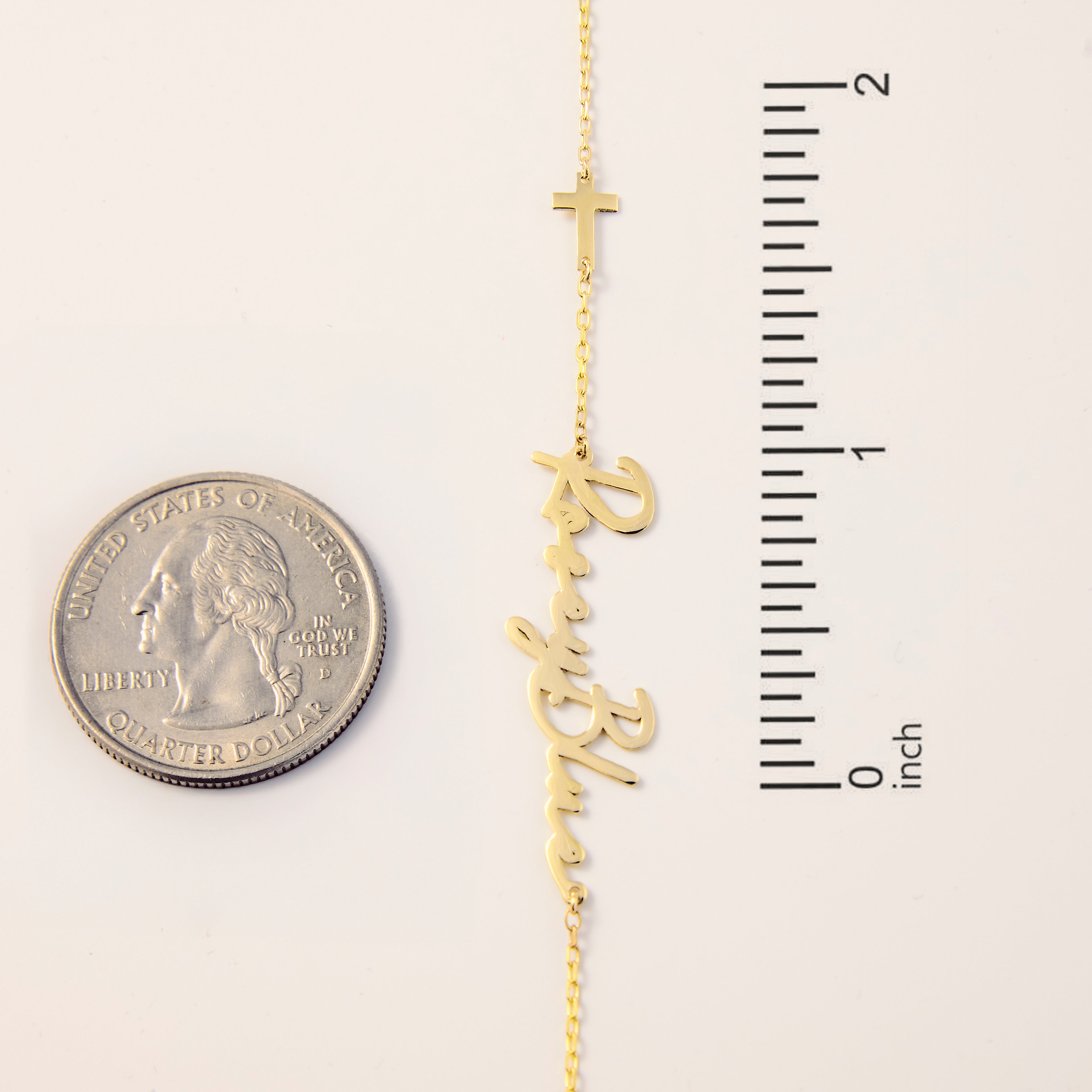 Custom Cross Name Bracelet