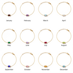 Baguette Birthstone Bracelet