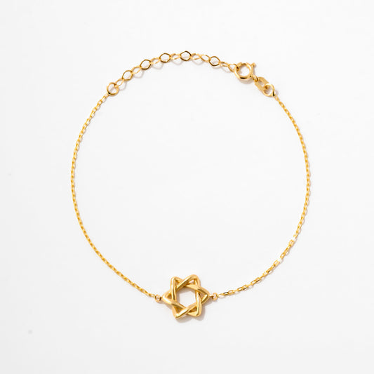 Star of David Bracelet in 14K Solid Gold