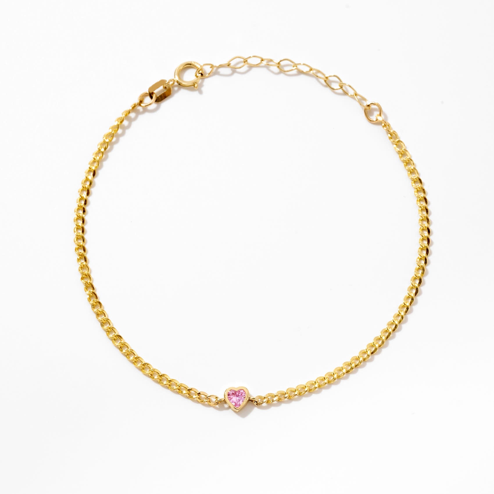 Birthstone Heart Bracelet