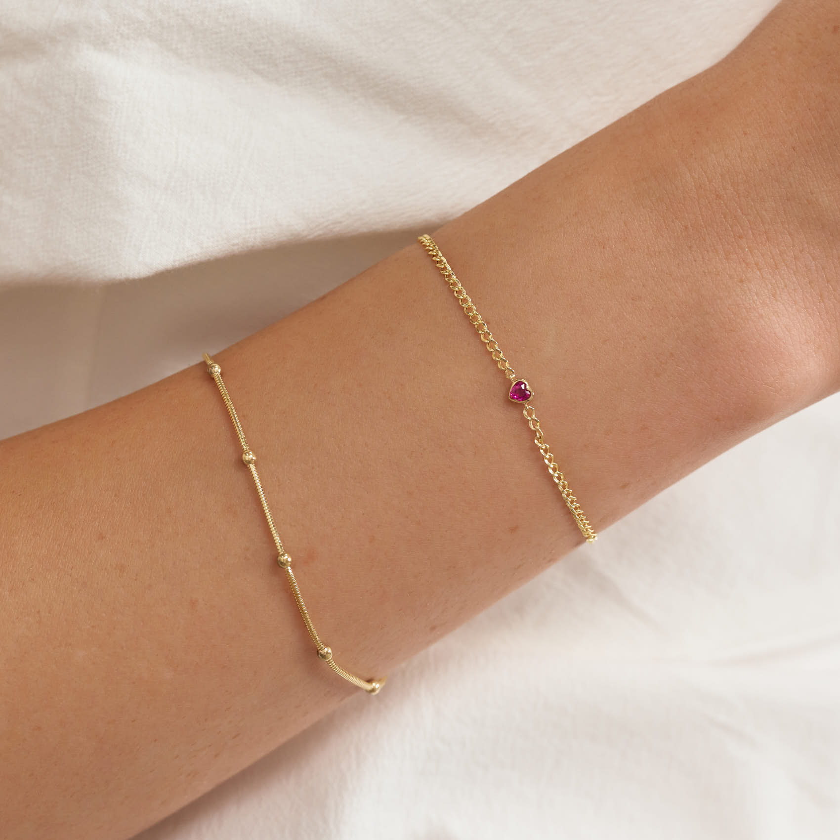 Birthstone Heart Bracelet