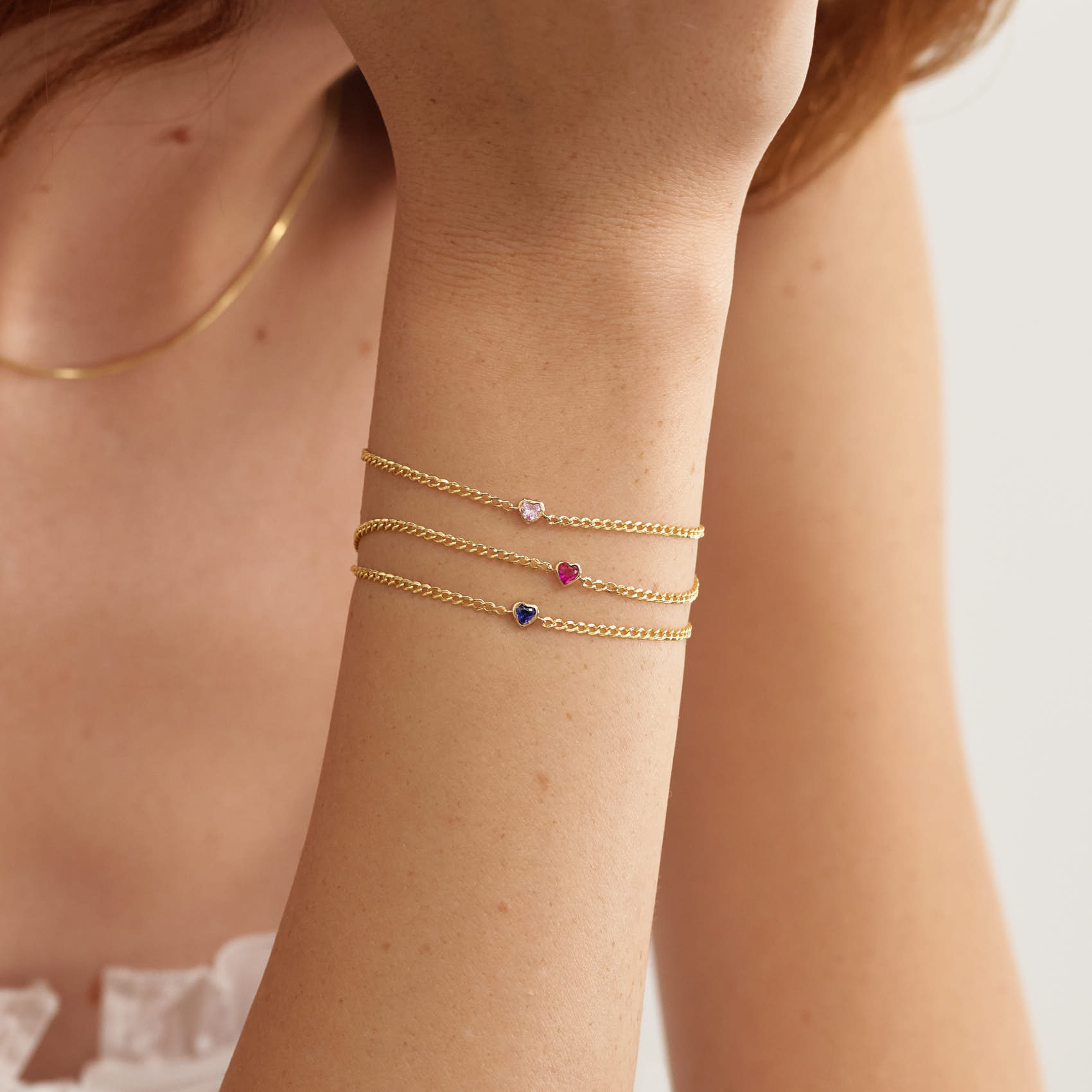 Birthstone Heart Bracelet