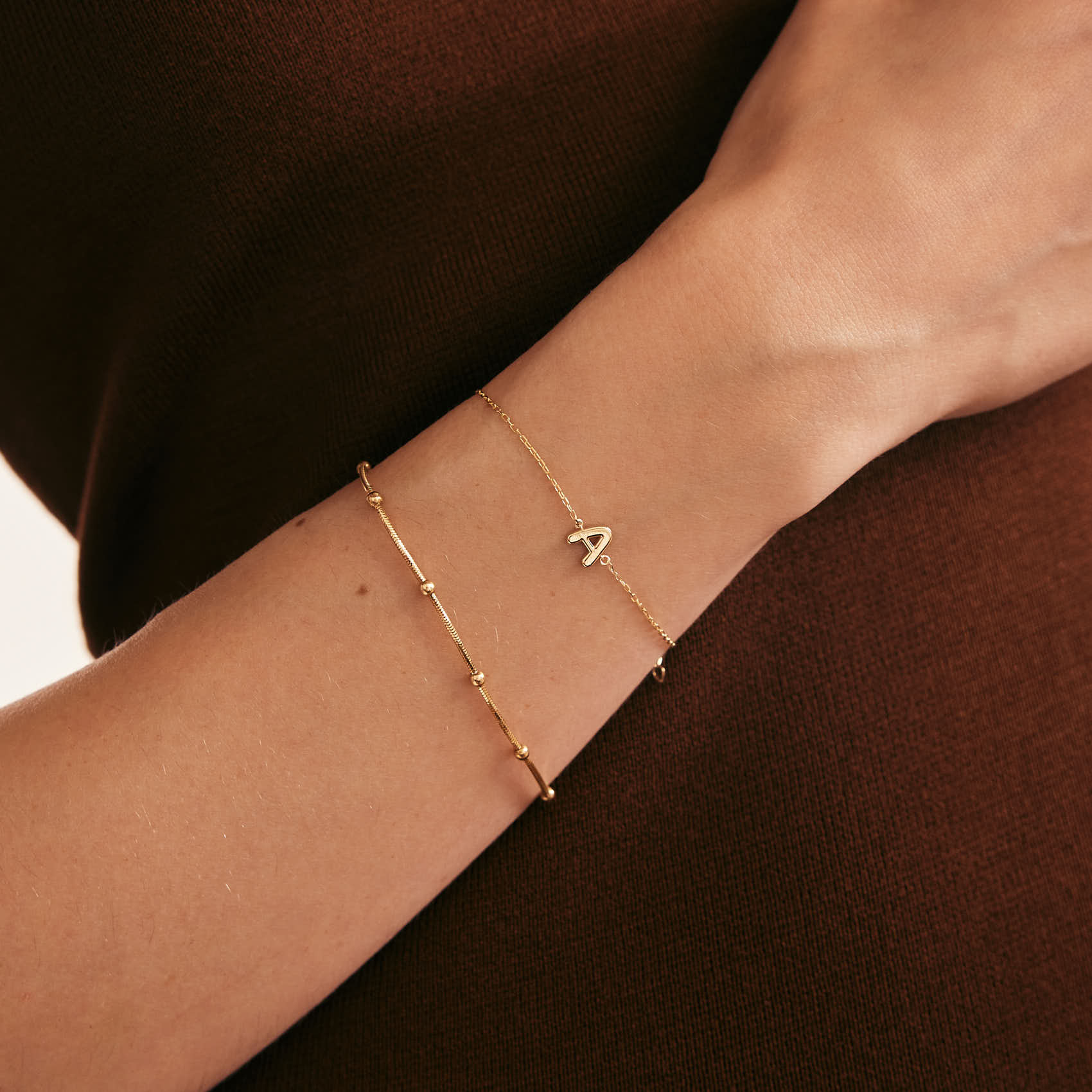 Custom Bubble Letter Bracelet