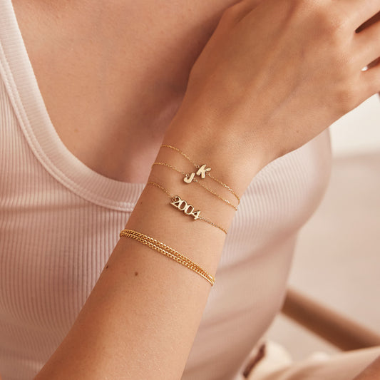 Custom Bubble Letter Bracelet