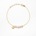 Engravable Pearl Disc Bracelet