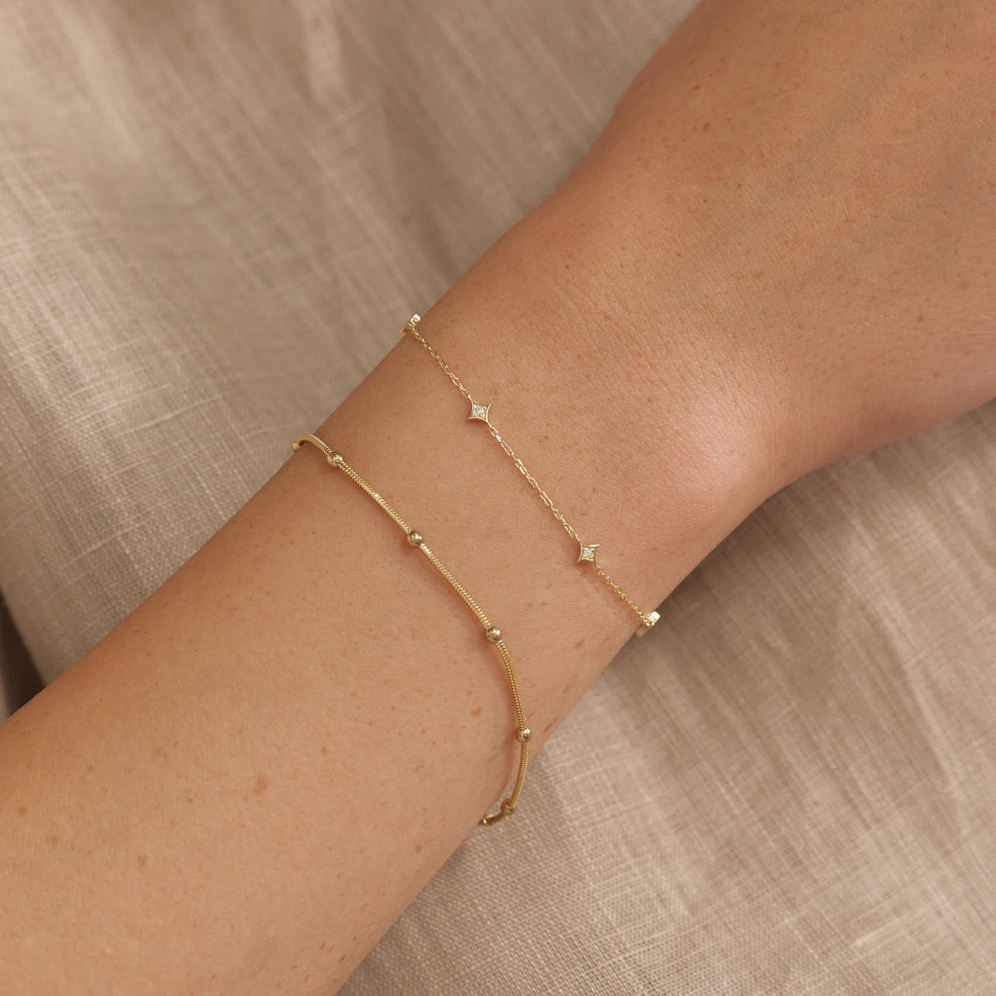 Diamond Star Station Bracelet