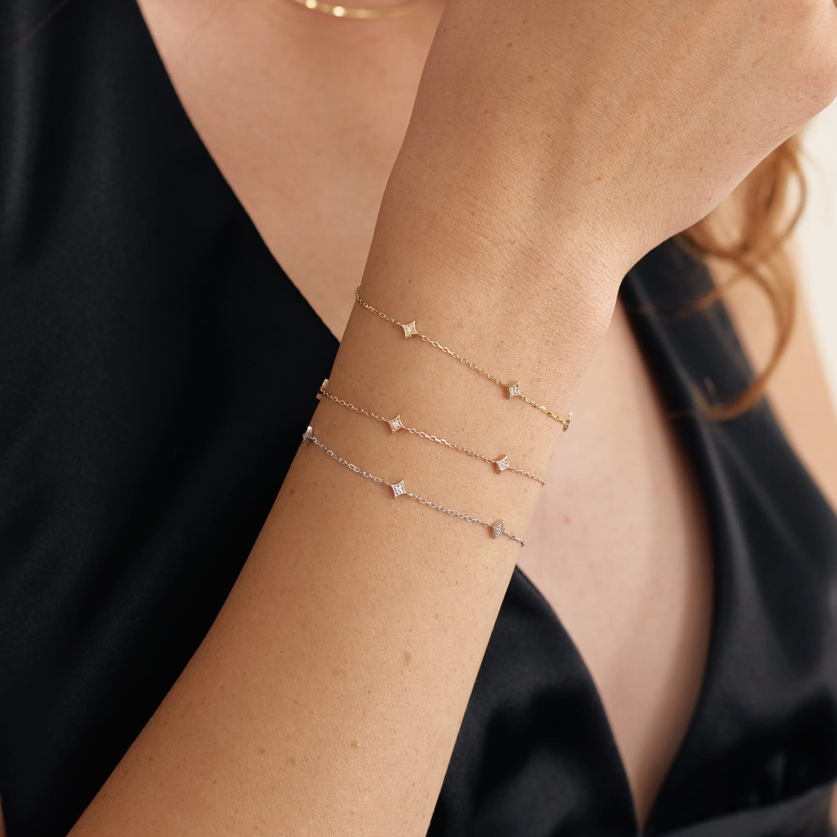 Diamond Star Station Bracelet