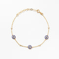 Diamond Evil Eye Station Bracelet