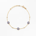 Diamond Evil Eye Station Bracelet