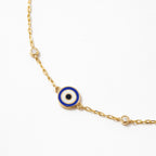 Diamond Evil Eye Station Bracelet