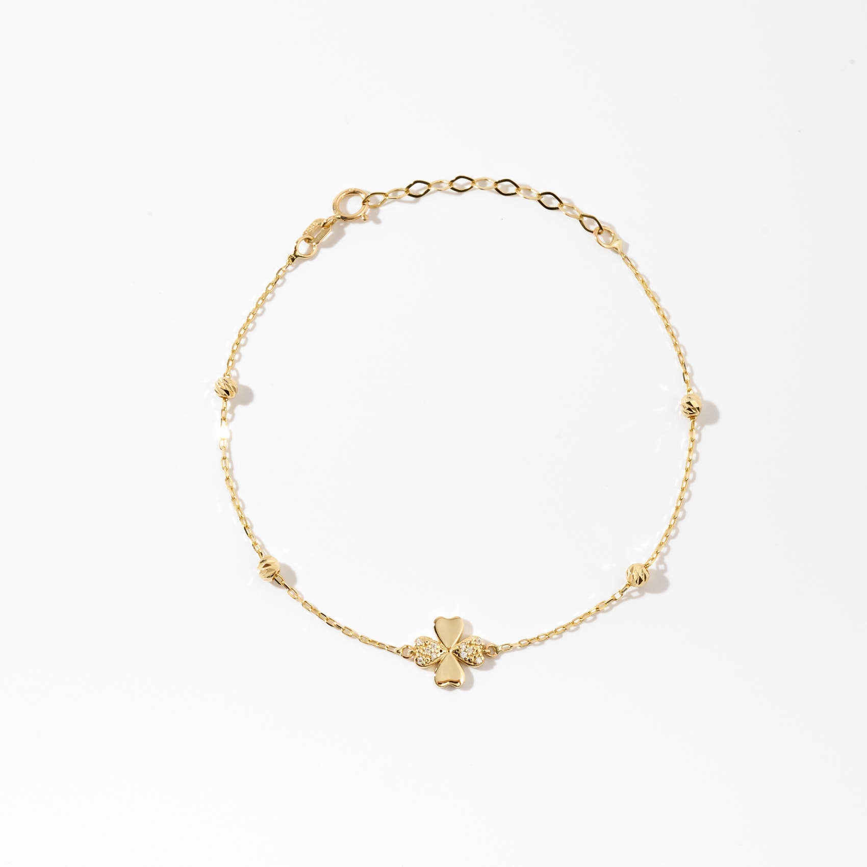 Diamond Four-Leaf Clover Bracelet