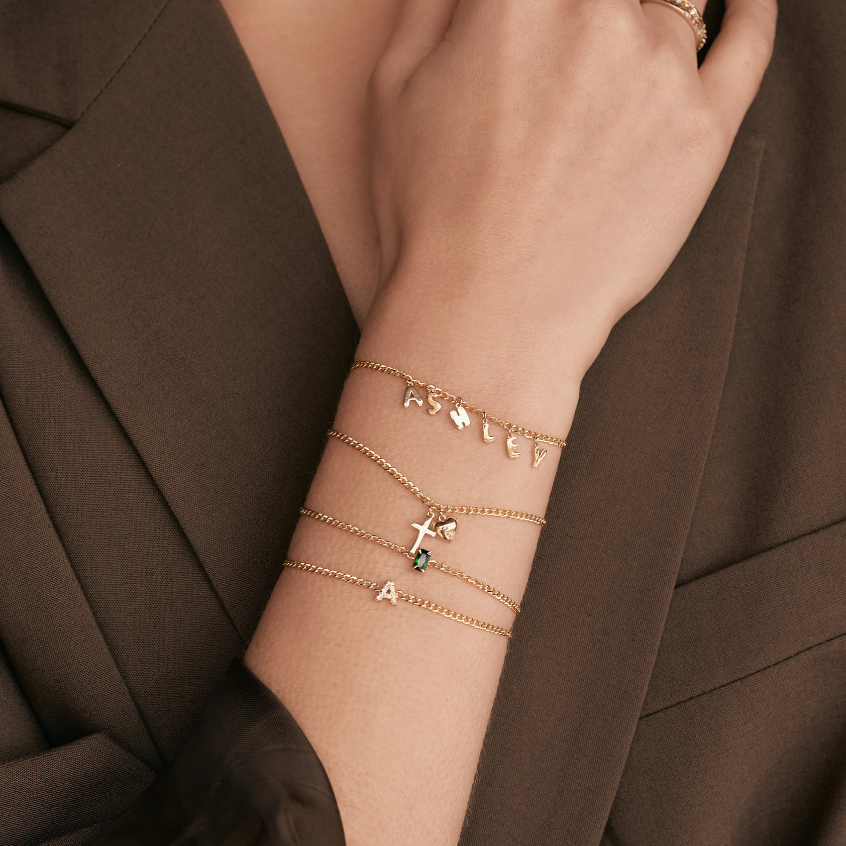 Diamond Initial Bracelet