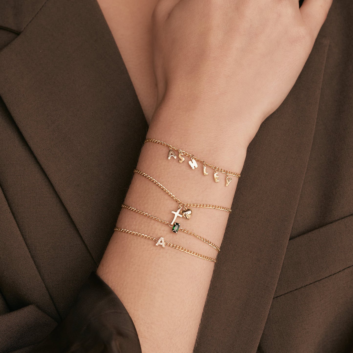 Baquette Bracelet in 14k Solid Gold