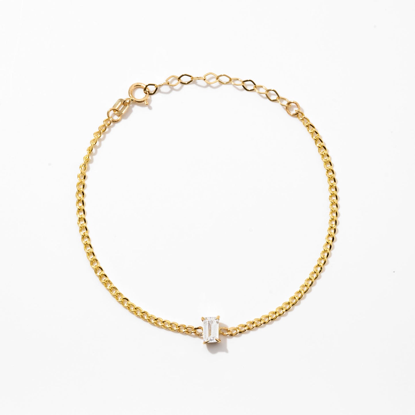 Baquette Bracelet in 14k Solid Gold