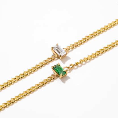 Baquette Bracelet in 14k Solid Gold