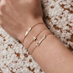 Name Bracelet with Diamond Heart