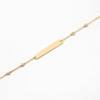 Engravable Bezel Diamond Station Bracelet