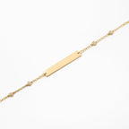 Engravable Bezel Diamond Station Bracelet