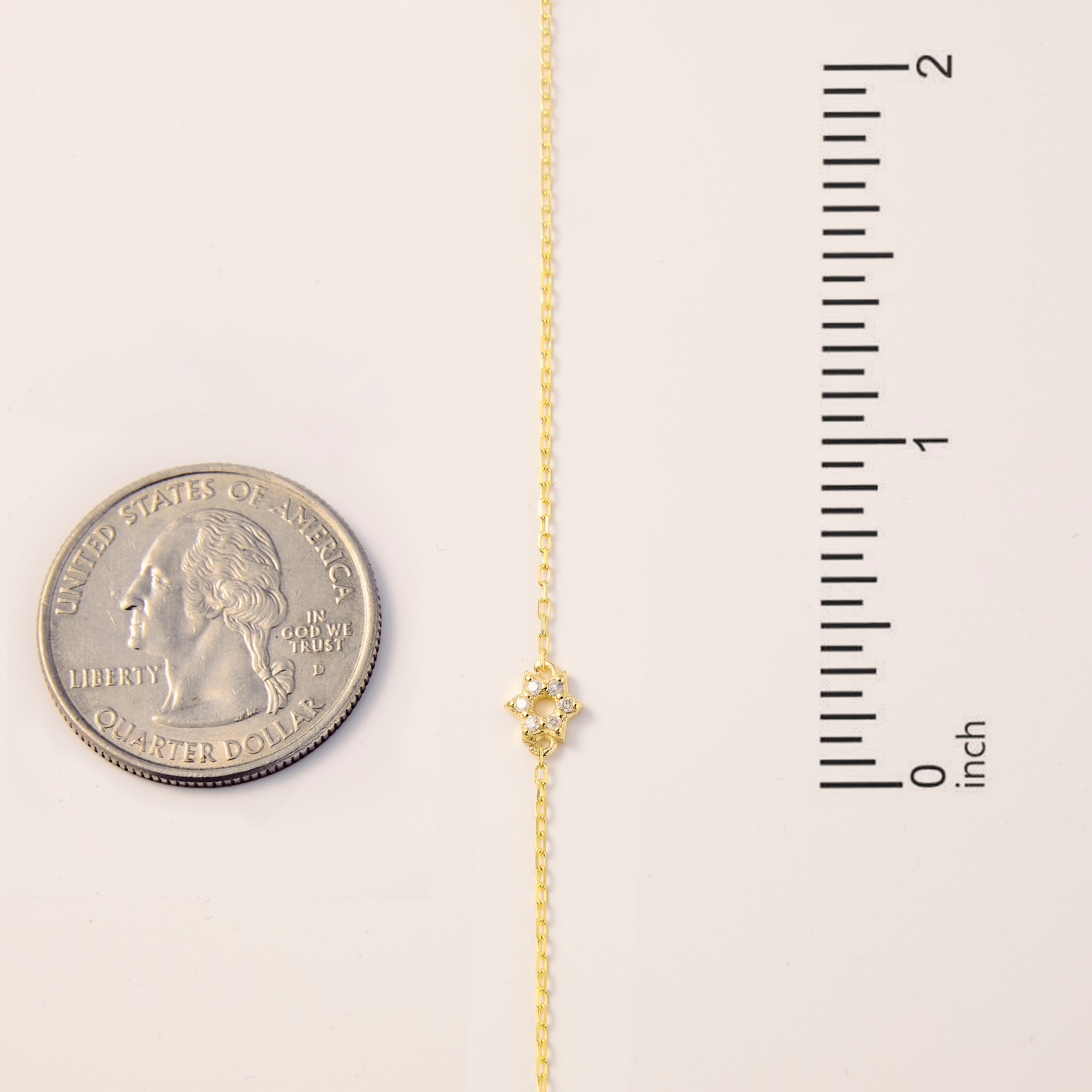 Diamond Jewish Star of David Bracelet