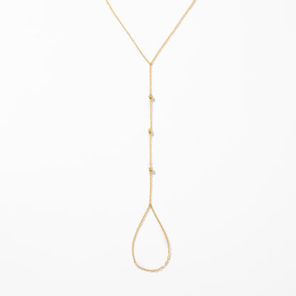 Beaded Hand Chain Bracelet